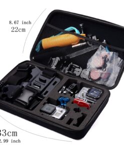 Alternative view of TEKCAM Large Carrying Case Action Camera Storage Bag Compatible with Gopro Hero 12 11 10 9 8 7 6 5/AKASO EK7000 Brave 4 V50X Brave 7LE/Dragon Touch/APEXCAM/Vemont 4K Action Camera Travel Carry Case Case-Large