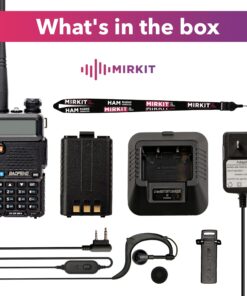 Mirkit Ham Radio Baofeng UV-5R MK4 8 Watt Max Power 2023 Two Way Radio VHF/UHF 144-148/420-450 mhz with 1800 mAh Baofeng Battery, Mirkit Software & Lanyard for Your Baofeng Radio Walkie Talkie 1 X 17 812rENb2EdL