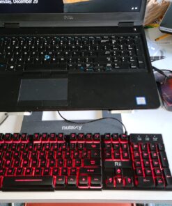 Rii Gaming Keyboard and Mouse Set, 3-LED Backlit Mechanical Feel Business Office Keyboard Colorful Breathing Backlit Gaming Mouse for Working or Primer Gaming,Office Device (RK108) 35 812rHIC sQL