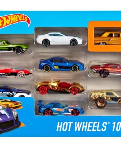 Hot Wheels Set of 10 1:64 Scale Toy Trucks and Cars for Kids and Collectors, Styles May Vary (Amazon Exclusive) 10-Pack 34 812s CkdNvL