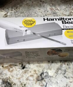 Hamilton Beach Electric Knife Set for Carving Meats, Poultry, Bread, Crafting Foam & More, Reciprocating Serrated Stainless Steel Blades, Ergonomic Design Storage Case + Fork Included, 5 Foot Cord Carve 'n Set Electric Knife 35 812sgi9GE7L