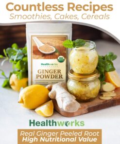Healthworks Ginger Powder (16 Ounces / 1 Pound) | Ground | Raw | All-Natural & Certified Organic | Keto, Vegan | Great with Coffee, Tea & Juices | Superfood/Spice 16 Ounce (Pack of 1) 14 812tWsnFhML