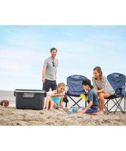 Alternative view of Coleman Portable Camping Chair with 4-Can Cooler, Fully Cushioned Seat and Back with Side Pocket and Cup Holder, Carry Bag Included, Collapsible Chair for Camping, Tailgates, Beach, and Sports Blue