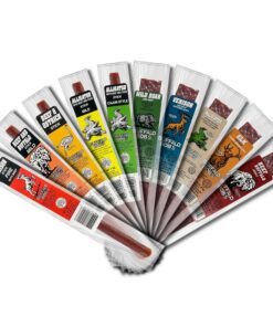 Buffalo Bob's Wild Game Jerky Sampler - 10 Flavor Variety Pack - Exotic and Delicious Meat Snacks - Elk, Venison, Wild Boar, Alligator, Ostrich, Buffalo, and More, High-Protein Snacks for Adventure Enthusiasts, Stocking Stuffer, Gift for Men, Unique Gift 12 812v2ZUcHpL