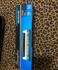 Swingline 3 Hole Punch, 2- 3 Hole Adjustable Desktop Puncher, 10 Sheet Punch Capacity, Precision Pro, Black/Silver (74037) 34 812v3YkmXL