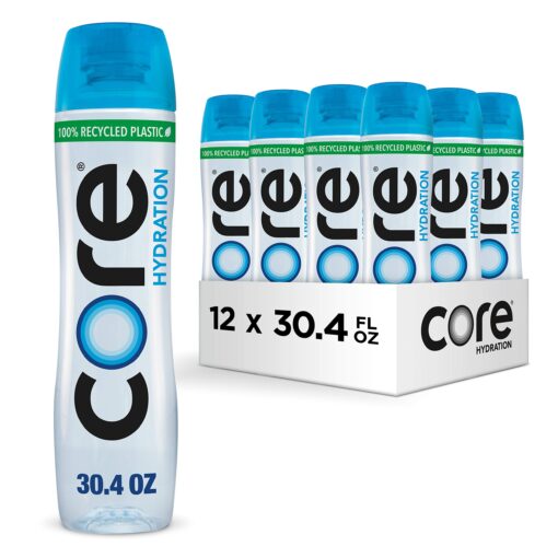 CORE Hydration, 30.4 Fl. Oz (Pack of 12), Nutrient Enhanced Water, Perfect 7.4 Natural pH, Ultra-Purified With Electrolytes and Minerals, Cup Cap For Sharing 30.4 Fl Oz (Pack of 12)