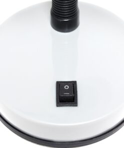 Simple Designs LD1003-WHT Basic Metal Flexible Hose Neck Desk Lamp, White 6.1 x 4.9 x 13.85 1 26 812vK637ZuL