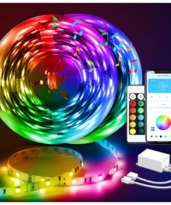 DAYBETTER Led Strip Lights 100ft Smart with App Remote Control, 5050 RGB for Bedroom, Home Decoration, Music Sync Color Changing for Room Party (2 Rolls of 50ft) Multicolor