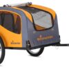 Schwinn Rascal Bike Dog Trailer, Carrier for Small and Large Pets, Easy Folding Cart Frame, Quick Release Wheel, Universal Bicycle Coupler, Washable Non-Slip Lining Orange/Grey Small (Up to 50 lbs.)
