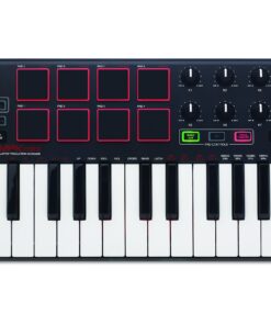 Akai Professional MPK Mini MKII – 25 Key USB MIDI Keyboard Controller With 8 Drum Pads, 8 Assignable Q-Link Knobs and Pro Software Suite Included Red 28 812x67ZULeL