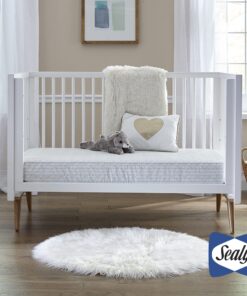 Sealy Baby Firm Rest Antibacterial 2-Stage Dual Firmness Waterproof Baby Crib Mattress & Toddler Bed Mattress, 204 Premium Coils, Medical-Grade Surface, Hypoallergenic, Made in USA, 52"X28" Viivia 19 812yY0YAmAL 3