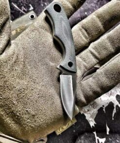 TONIFE Fixed Blade Neck Knife Full Tang 4-5/8 Inch Overall with Kydex Sheath and Ball Chain (Army Green) Army Green 16 813 8Dcjn L