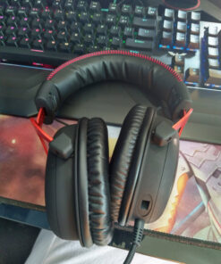 HyperX Cloud II - Gaming Headset, 7.1 Surround Sound, Memory Foam Ear Pads, Durable Aluminum Frame, Detachable Microphone, Works with PC, PS5, PS4, Xbox Series X|S, Xbox One – Red Wired 40 81326UO1SBL