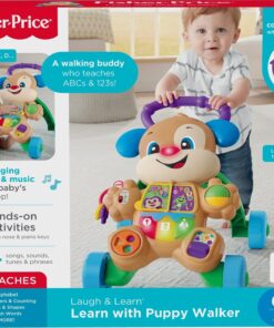 Fisher-Price Laugh & Learn Baby & Toddler Toy Smart Stages Learn With Puppy Walker, Educational Music Lights And Activities 20 8132UnTnNML