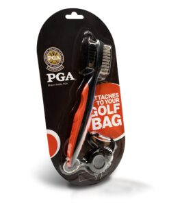 SHAUN WEBB GOLF Brush Cleaner Set - Keep Your Groves Clean for Optimal Performance. Wire and Nylon Bristle Brushes for Golfing Accessories with Retractable Zipline Cord, and Carabiner Clip 10 8132WGYvc L