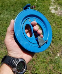 Hengda kite Professional Outdoor Kite Line Winder Winding Reel Grip Wheel with Flying Line String Flying Tools with Lock-Blue 100M-50LB 29 8132ba9KPjL