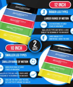 DYNAPRO Resistance Bands- Mini Precision Loop Exercise Bands with 2 Size Options, Perfect for Any Home Fitness Training Program 10 inch Black-Blue-Pink-Purple-Yellow 13 8132dwnVO L