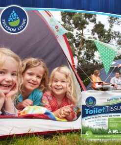 Freedom Living Septic Tank Safe Toilet Tissue (2-Ply, 4 Rolls, 500 Sheets each) For RV, Camping & Marine, Biodegradable,-Natural Alternative to Septic System Treatment Chemicals, Cleaner 4 Count (Pack of 1) 17 8132ppLBMdL 2