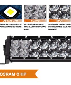 Alternative view of Rigidhorse LED Light Bar Kit 52 Inch 22 Inch Triple Row Flood Spot Beam Combo 32000LM 6500k 4PCS 4 Inch LED Cube Pods IP68 Chip Fog Offroad Work Driving LED Light Bars for Truck SUV ATV 4x4 50+20+4 led light bar kit