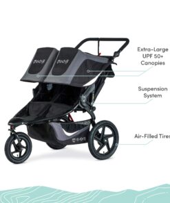 BOB Gear Revolution Flex 3.0 Duallie Double Jogging Stroller, Graphite Black 41 81366dxnuJL