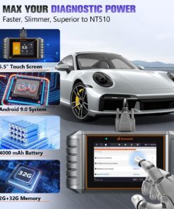 FOXWELL NT710 fit for Porsche Scan Tool Diagnostic Scanner, Upgraded NT510 Full System OBD2 Scanner Code Reader Bidirectional Control All Maintenance Services Oil Reset ABS Bleed SRS EPB BMS DPF ETC 16 81368rxdewL