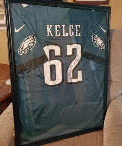 Jersey Display Frame Case Lockable, Large Sport Jersey Shadow Box with 98% UV Protection Acrylic and Hanger for Baseball Basketball Football Soccer Hockey Sport Shirt and Uniform (Black Finish) Black Finish 34 8136WmqWi2L