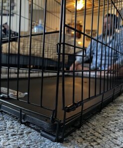 MidWest Homes for Pets Newly Enhanced Single Door iCrate Dog Crate, Includes Leak-Proof Pan, Floor Protecting Feet, Divider Panel & New Patented Features iCrate; Single Door 48.0"L x 30.0"W x 33.0"H 35 8136cfjNnXL