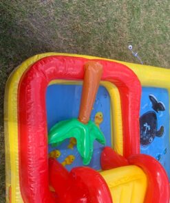 Intex 57454EP 100-inch x 77-inch Inflatable Ocean Children's Play Center Outdoor Backyard Kiddie Pool and Game Set 1 Pack 41 8137Go5h0xL