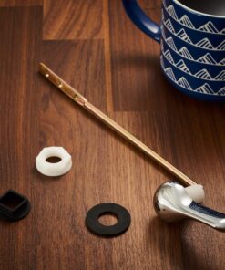 Qualihome Toilet Handle Lever Flush Replacement, Front Mount, Chrome, Universal Fitting Chrome Polished 29 8138MlR2GFL