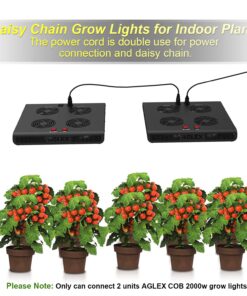 AGLEX 420W COB LED Grow Light, Full Spectrum Plant Grow Lamp with Daisy Chain Veg and Bloom Switch for Hydroponic Greenhouse Indoor Plant Veg and Flower (C2000) C2000 38 8139ayC5gVL