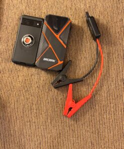 BRORAK Car Jump Starter Battery Pack, 1500A Jump Box for Car Battery Jump Starter, 12V Portable Jump Starter (Up to 7.0L Gas & 4.0L Diesel) Jump Pack with 3 Modes Flashlight and Jumper Cables orange 26 8139rROHZuL