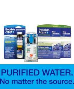 Potable Aqua Water Purification Tablets with PA Plus, Portable and Effective Solution for Camping, Hiking, Emergencies, Natural Disasters and International Travel, Two 50ct Bottles 50.0 29 813AuA4j5zL