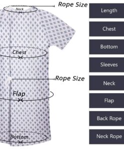 Utopia Care 1 Pack Patient Gowns, Unisex Hospital Gown, Back Tie, 45" Long & 61" Wide, Comfortably Fits Sizes up to 2XL 13 813B5glDPdL 3