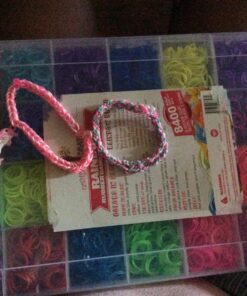 Loom Rubber Bands 4800 pc Refill Kit w 16 Unique Rainbow Colors (300 of Each) & 200 Clips - Works w All Rubber Band Jewelry Looms - DIY Gift for Girls Boys & Bracelet Making Craft for Kids and Camps 21 813BXjyqNpL