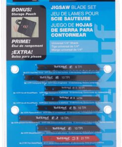 Task 09962 Universal Shank Jig Saw Blade Set with Pouch, 20-Piece, Assorted Blades for Wood, Metal, Drywall, Tile, Pastic and More 9 813CHJQy5yL