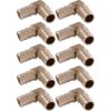 SharkBite 1/2 Inch Crimp 90 Degree Elbow, Pack of 10, Brass Plumbing Fitting, PEX Pipe, PE-RT, UC248LFA10 1/2 in., 10 pack