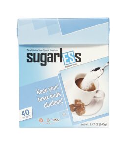 Health Garden Sugarless Erythritol and Stevia Blend Sweetener Packets - All Natural - Non GMO - Kosher- Keto Friendly (40 Packets) 40 Packets 10 813DnTNBCBL