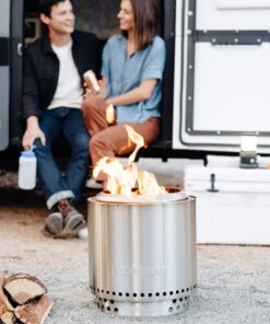 Solo Stove Ranger with Stand Portable Outdoor Fire Pit Stainless Steel Firepot for Wood Burning and Low Smoke Great Fire Pits for Outside | 15x12.5 Inch Outside Fire Pit w/o Removable Ash Pan & Base Plate 24 813Felx4UpL