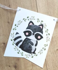 Woodland Creatures ITS A BOY Banner for Baby Shower + Fox, Raccoon, Rabbit, Bear, Squirrel and Porcupine/Animals Themed Decorations Fall Autumn Thanksgiving Banner Decoration 19 813GKM3STGL