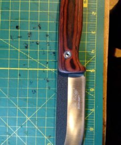 Elk Ridge ER-555 Series Fixed Blade Knife with Survival Kit, 10.5-Inch Overall Brown Pakkawood 20 813HcD1CpzL