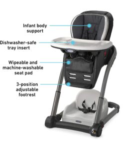 Graco Blossom 6 in 1 Convertible High Chair, Redmond 6-in-1 15 813HnH2a8RL