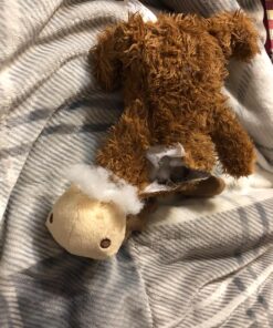 KONG Cozie Marvin Moose, Indoor Cuddle Squeaky Plush Dog Toy for Medium Dogs, Brown, 1 37 813IEESQPGL