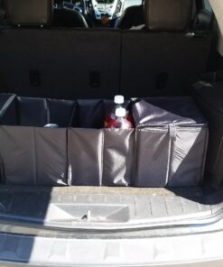 Cargo Foldable Multi Compartment Fabric Car Truck Van SUV Storage Basket Trunk Organizer and Cooler Set,Black,AK-018 Black 44 813J40NFafL