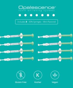 Opalescence 35% Gel Syringes Teeth Whitening - Refill Kit (4 Packs / 8 Count) Carbamide Peroxide. Made by Ultradent, in Cool Mint Flavor. Tooth Whitening Refill Syringes 5197-4 Mint 35 8 Count (Pack of 1) 14 813JdPROYaL