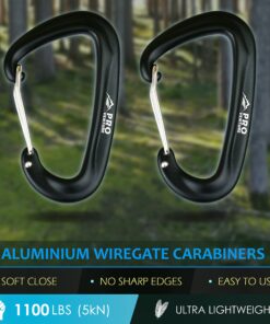 Pro Venture Hammock Straps and Carabiners Set | 22 Feet Total, 44+2 Loops | 1200lbs Breaking Strength (500lbs Rated) | Non-Stretch, Lightweight, Portable - Quick Setup | Heavy Duty, Tree Friendly 11 Feet. Blue 12 813KCbFnw9L