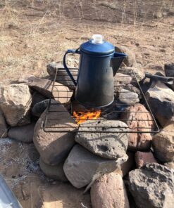 GSI Outdoors Percolator Coffee Pot | Enamelware Campfire Coffee Boiler Kettle for Outdoor Camping Cookware, Cabin, RV, Kitchen, Hunting & Backpacking Blue 8 cup 29 813L7jHRDDL