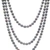 HinsonGayle AAA Handpicked 8-8.5mm Multicolor Black Oval Freshwater Cultured Pearl Rope Necklace 65 inch 42 813LDVbFlL
