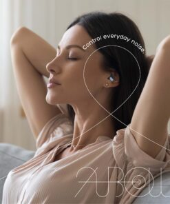 ANBOW Soft Ear Plugs for Sleeping Noise Cancelling. Ear Plugs for Swimming, Concerts, Travel, Work, Snoring & Concentration. Reusable Silicone Earplugs with Adjustable Size. 3 Pairs + Travel Pouch Light Blue 20 813ML13xHlL