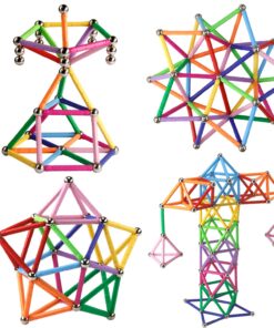 MONILON 160 Pcs Magnet Building Sticks Kids Toys, Lengthen Magnetic Construction Building Blocks Set 3D Brain Training Learning Educational DIY STEM Toys 20 813N7TUQ3L