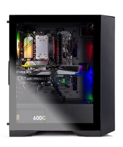 Skytech Gaming Nebula Gaming PC Desktop – AMD Ryzen 5 5600X 3.7 GHz, NVIDIA RTX 4070, 1TB NVME SSD, 16GB DDR4 RAM 3200, 600W Gold PSU, 11AC Wi-Fi, Windows 11 Home 64-bit,Black 5600X | 4070 21 813NLEwzXLL